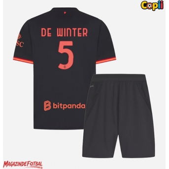 AC Milan Koni De Winter #5 Echipament de Fotbal Replică 2026-27 Copii Treilea (+ Șorturi)